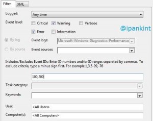 Setting Filter Event Viewer