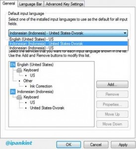 Setting Default Layout Keyboard