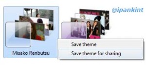 Menyimpan Theme Windows 7 untuk disebar luaskan