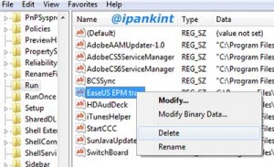 Delete Registry Program Startup