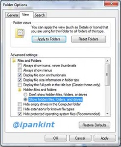 Menampilkan File Hidden