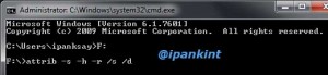 Menampilkan File tersembunyi dengan Command Prompt