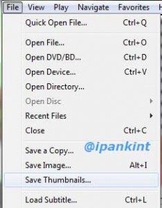 Menu Save Thumbnail