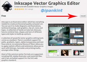 Install Inkscape di Ubuntu Software Center