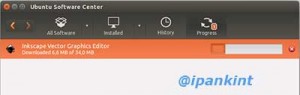 Progress Install di Ubuntu Software Center