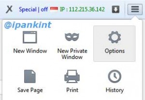 Menu Options Firefox