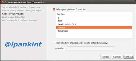 Memilih Provider Internet pada Ubuntu