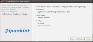 Review Pengaturan Internet mobile Ubuntu